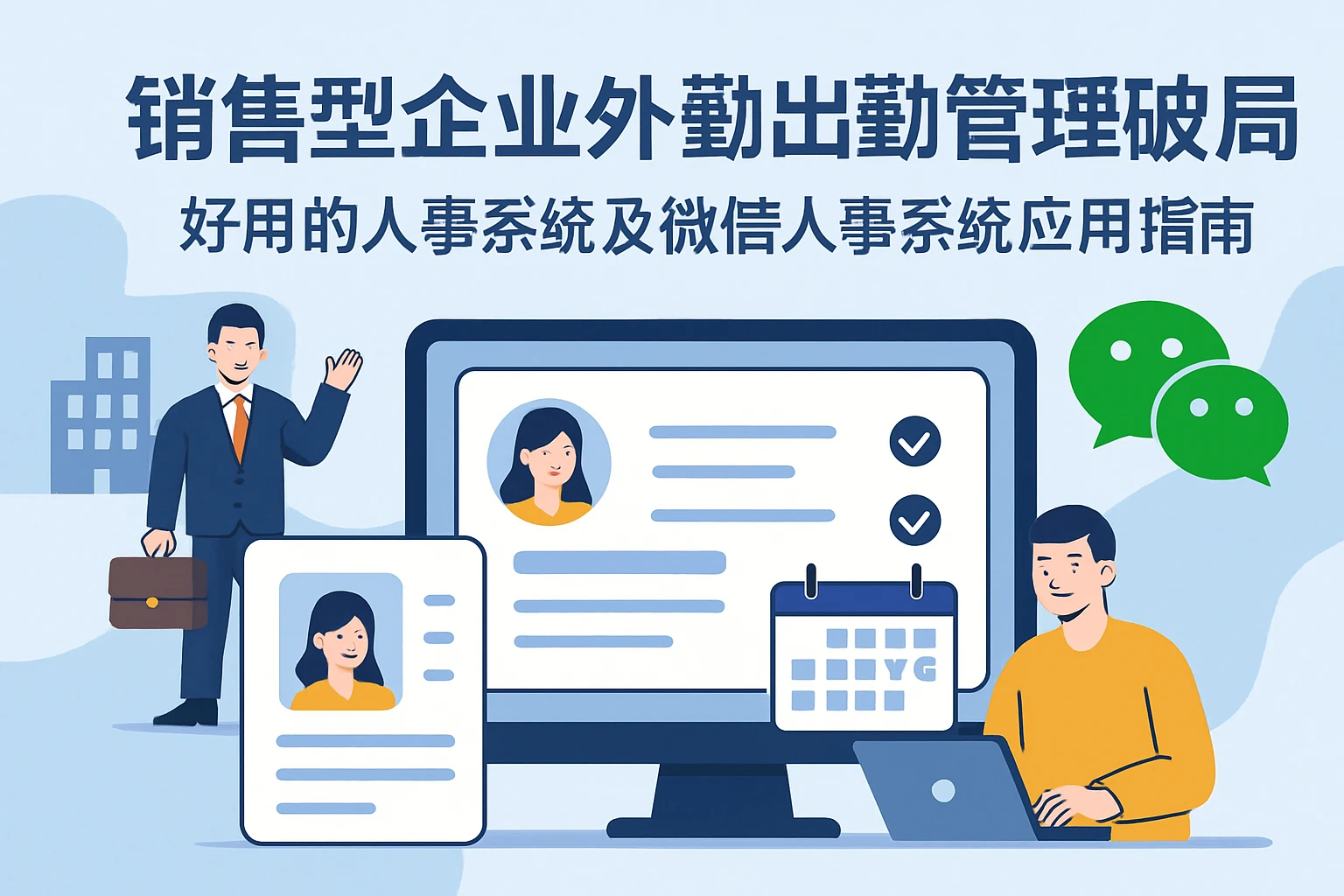 销售型企业外勤出勤管理破局：好用的人事系统及微信人事系统应用指南