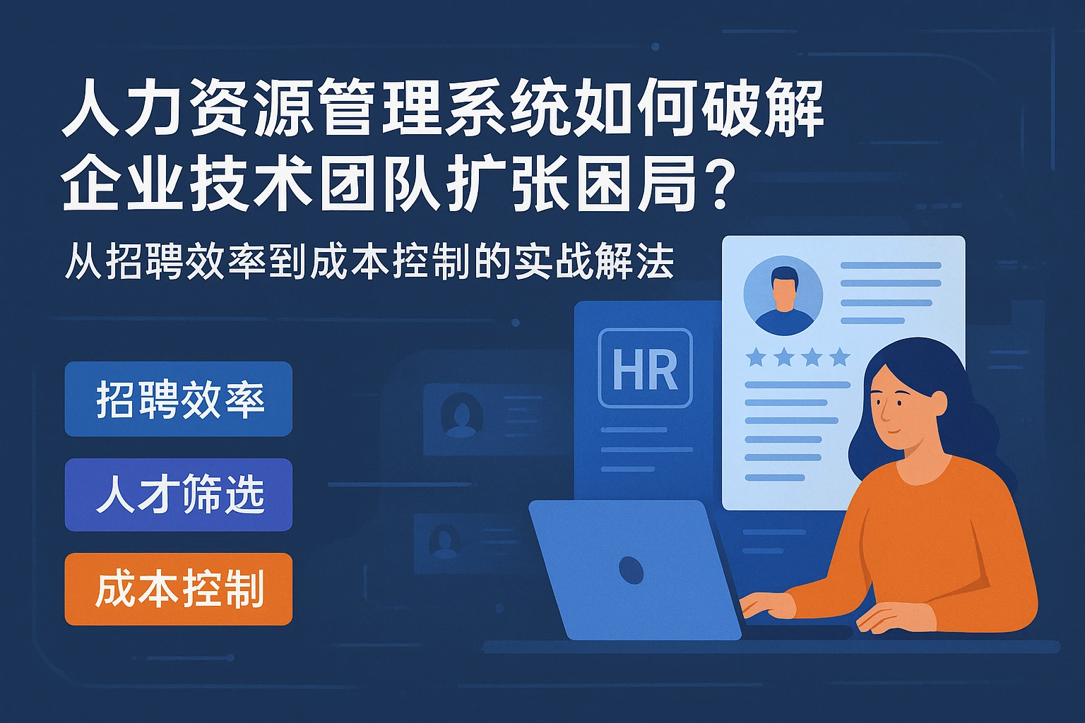 人力资源管理系统如何破解企业技术团队扩张困局？从招聘效率到成本控制的实战解法