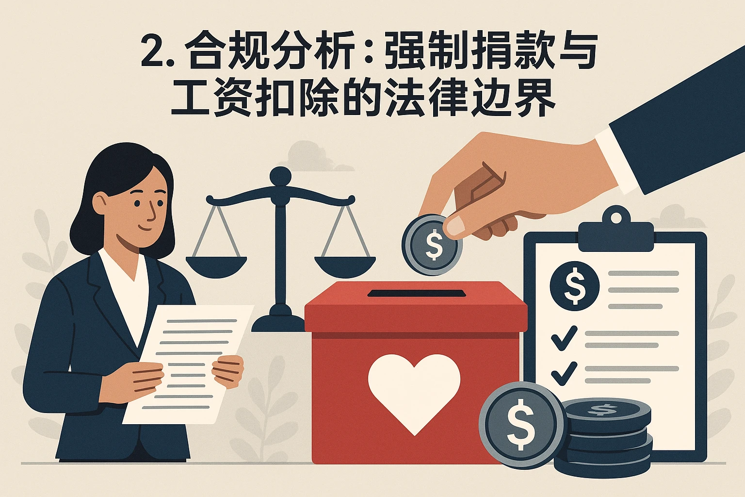 2. 合规分析：强制捐款与工资扣除的法律边界