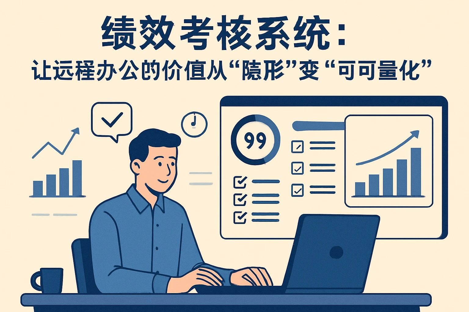 2. 绩效考核系统：让远程办公的价值从“隐形”变“可量化”