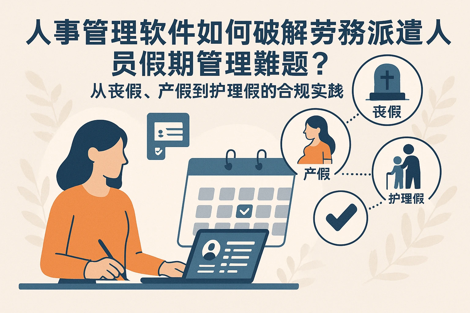 人事管理软件如何破解劳务派遣人员假期管理难题？——从丧假、产假到护理假的合规实践