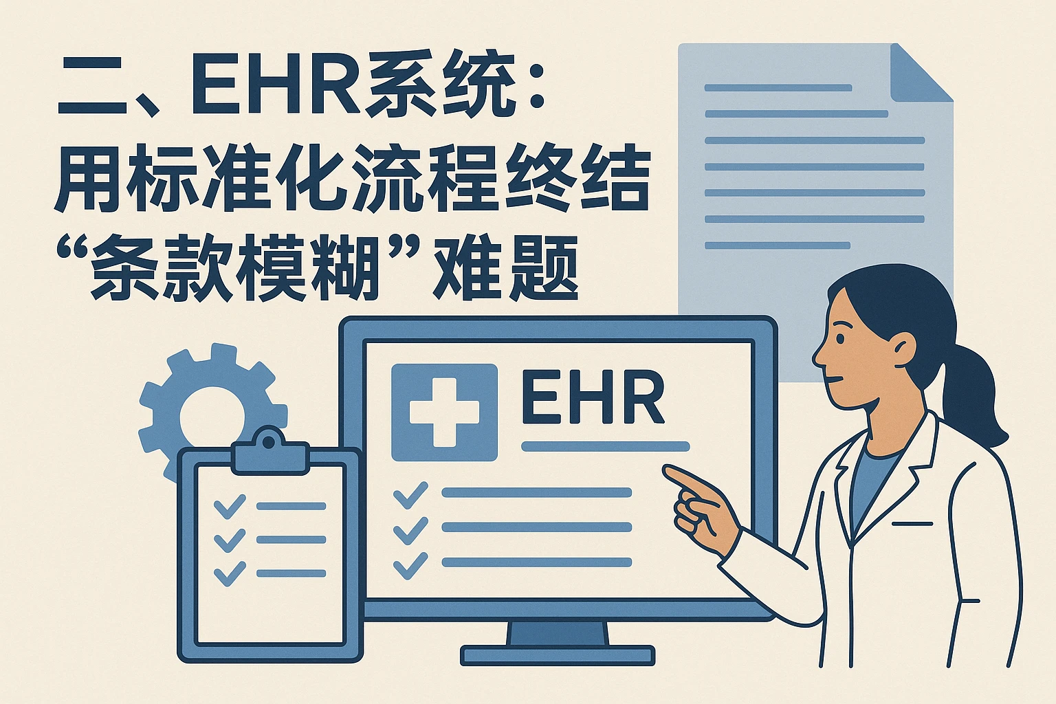 二、EHR系统：用标准化流程终结“条款模糊”难题
