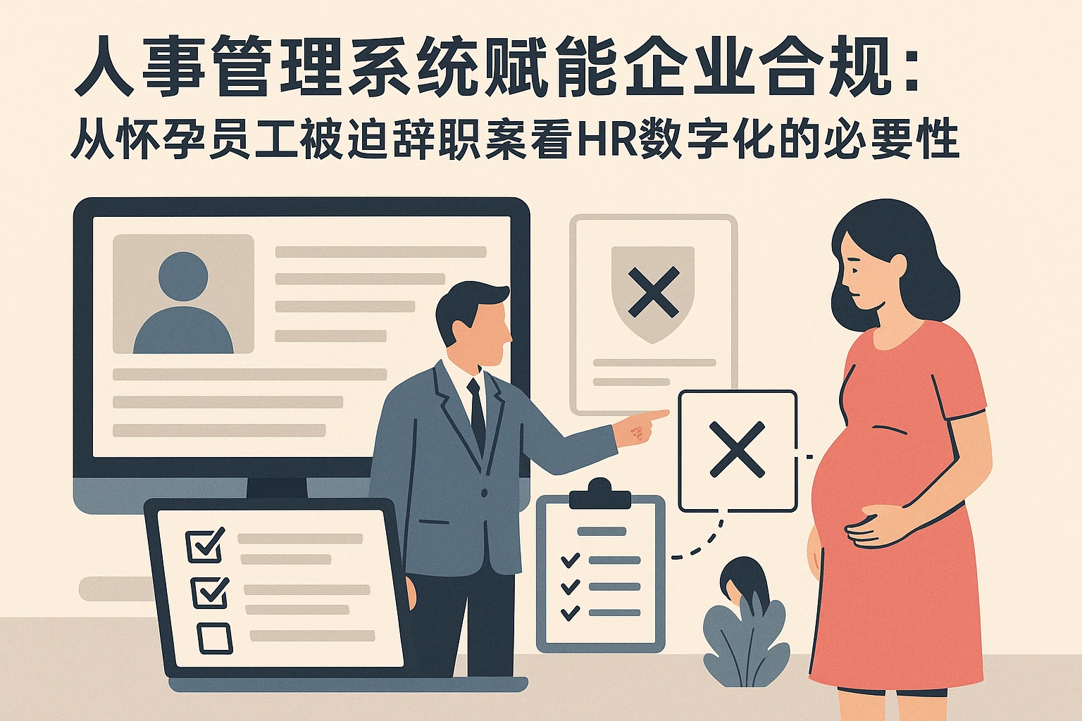 人事管理系统赋能企业合规：从怀孕员工被迫辞职案看HR数字化的必要性