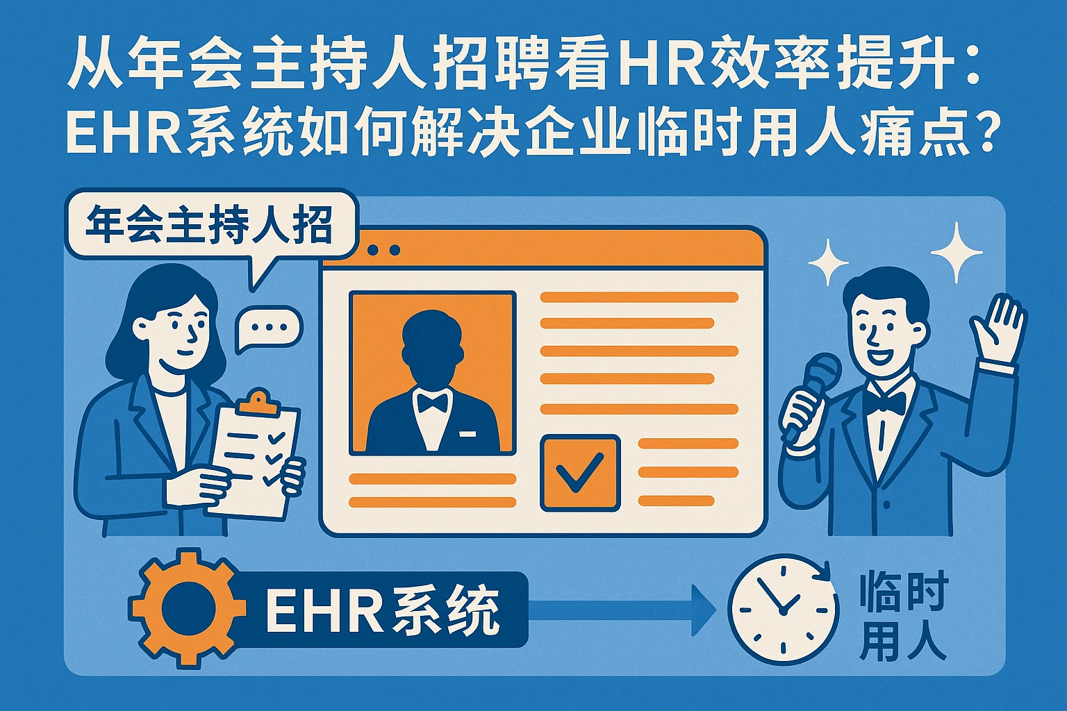 从年会主持人招聘看HR效率提升：EHR系统如何解决企业临时用人痛点？