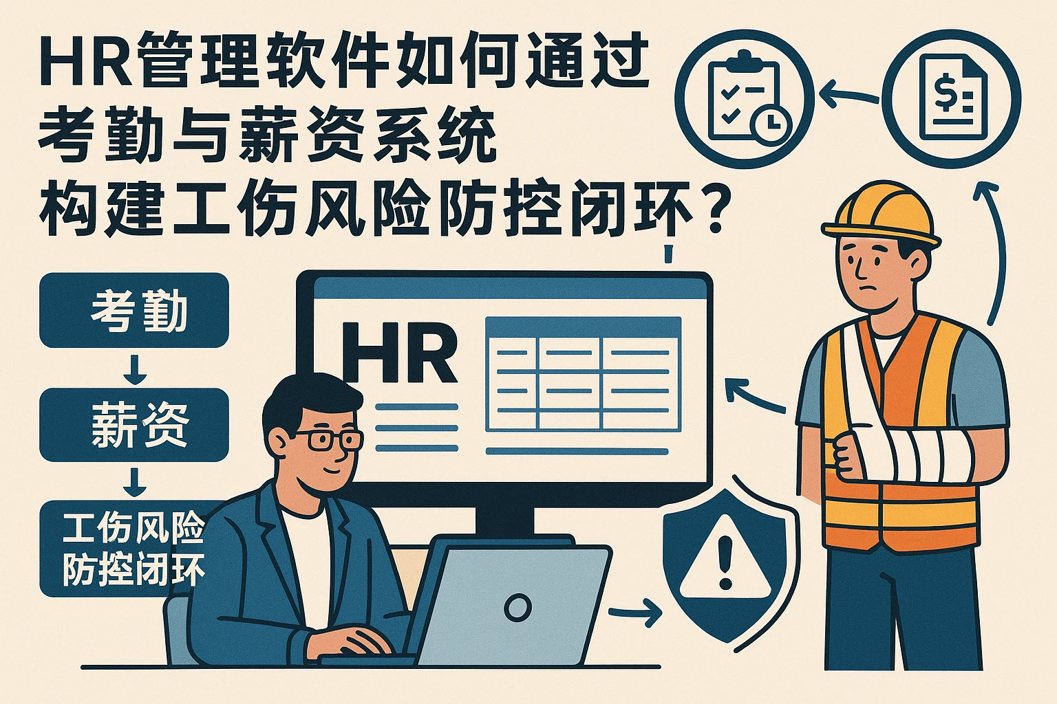 HR管理软件如何通过考勤与薪资系统构建工伤风险防控闭环？