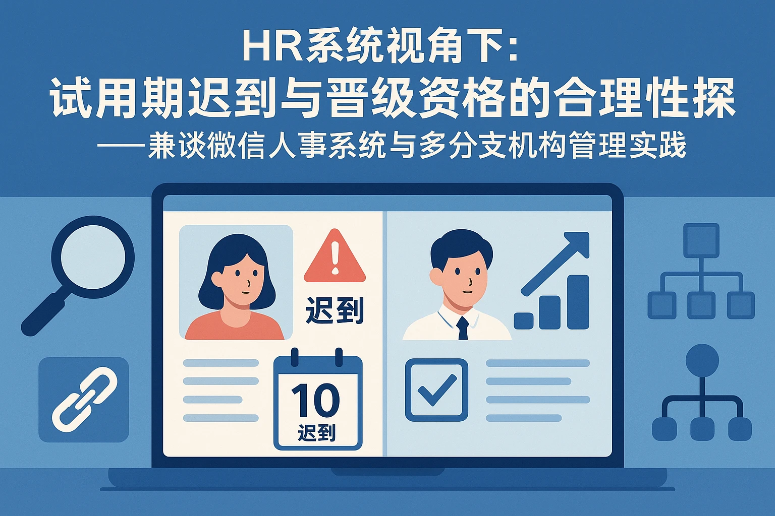HR系统视角下：试用期迟到与晋级资格的合理性探讨——兼谈微信人事系统与多分支机构管理实践