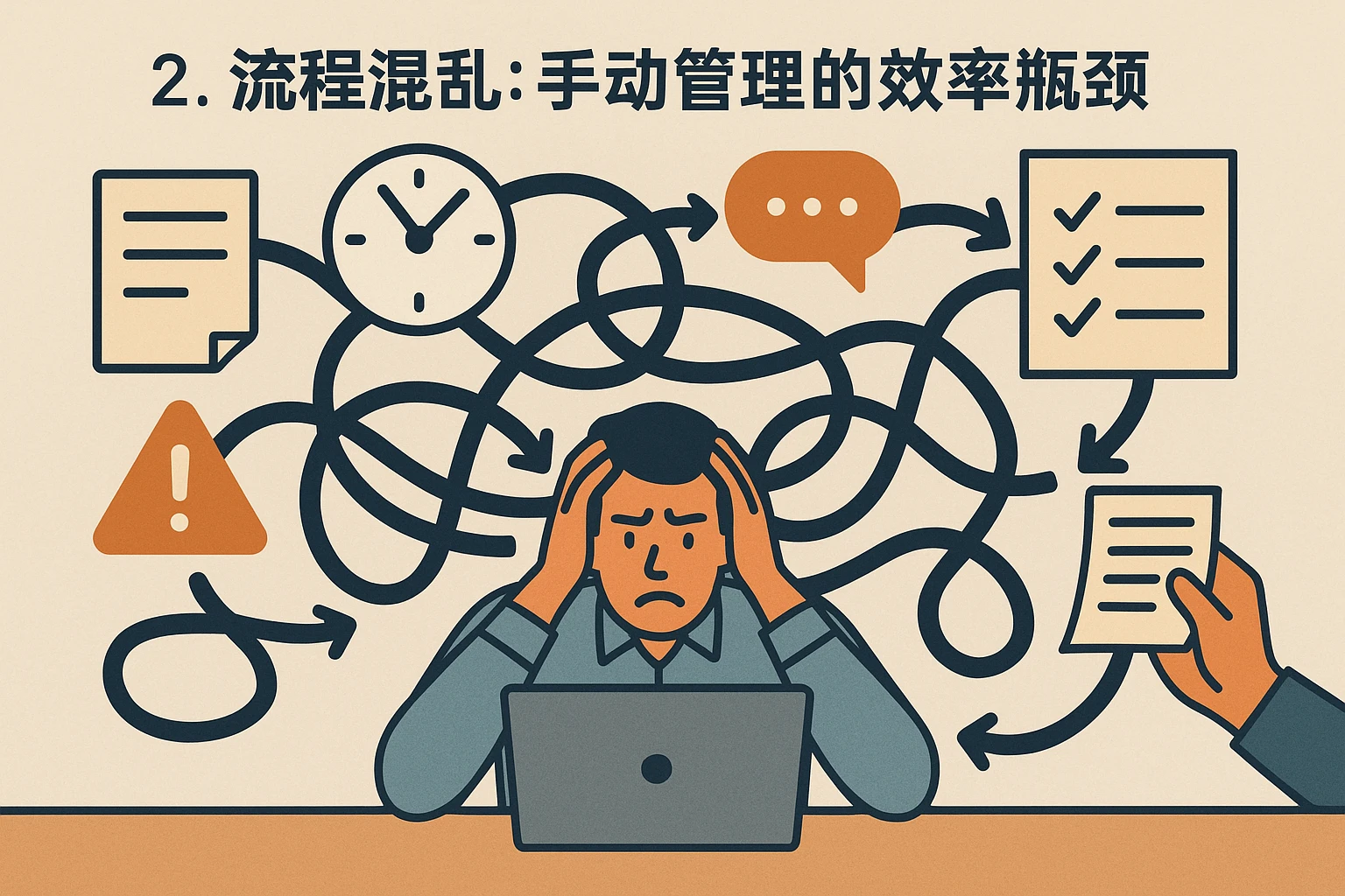 2. 流程混乱：手动管理的效率瓶颈