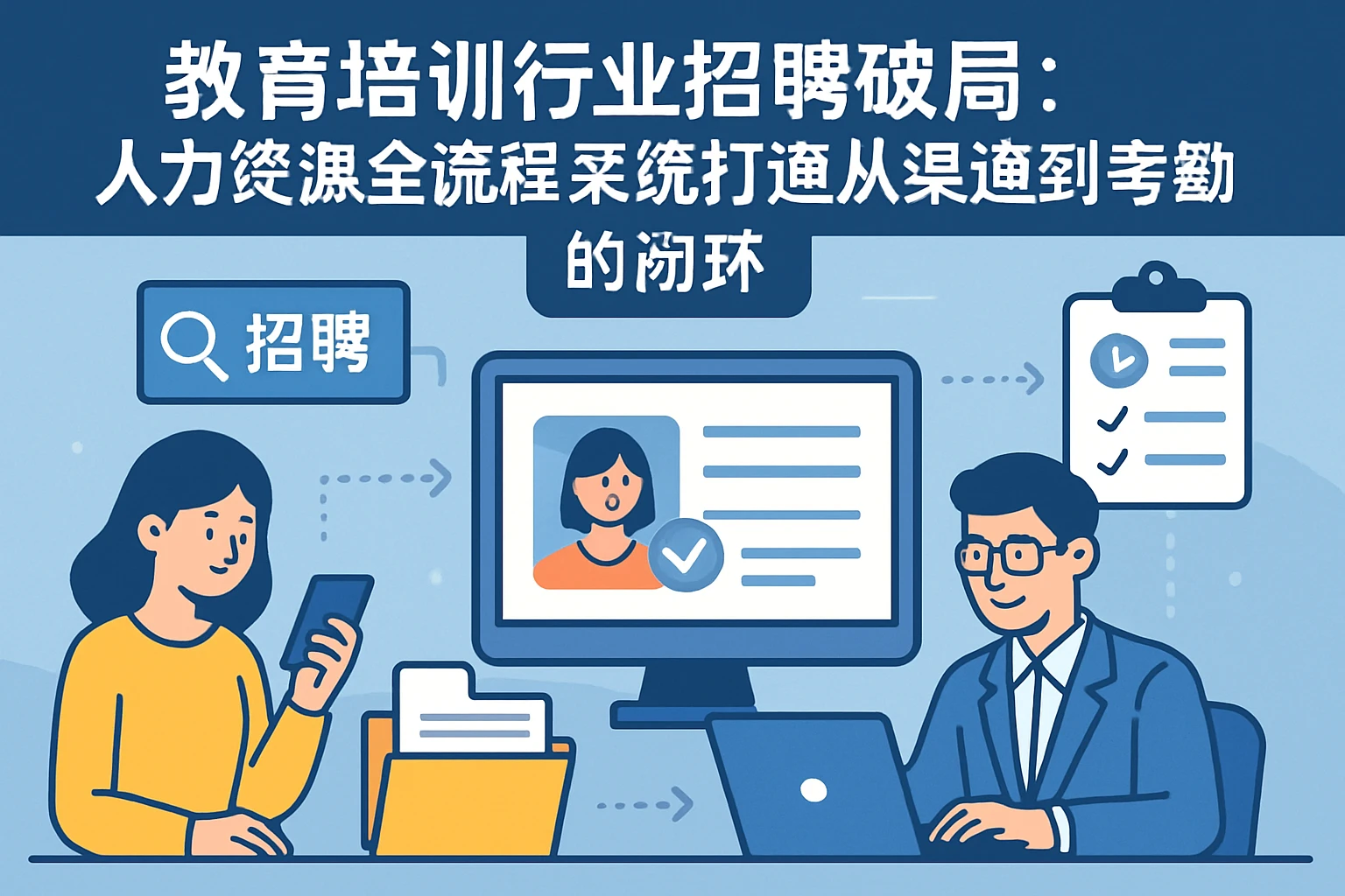 教育培训行业招聘破局：人力资源全流程系统打通从渠道到考勤的闭环