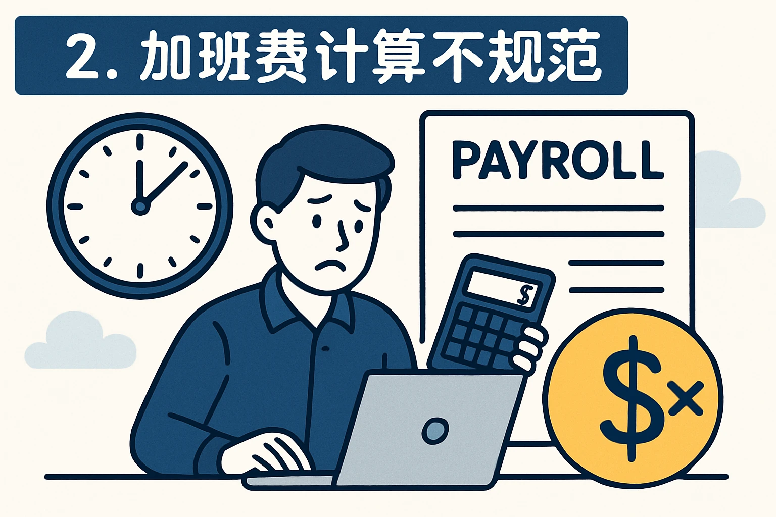 2. 加班费计算不规范