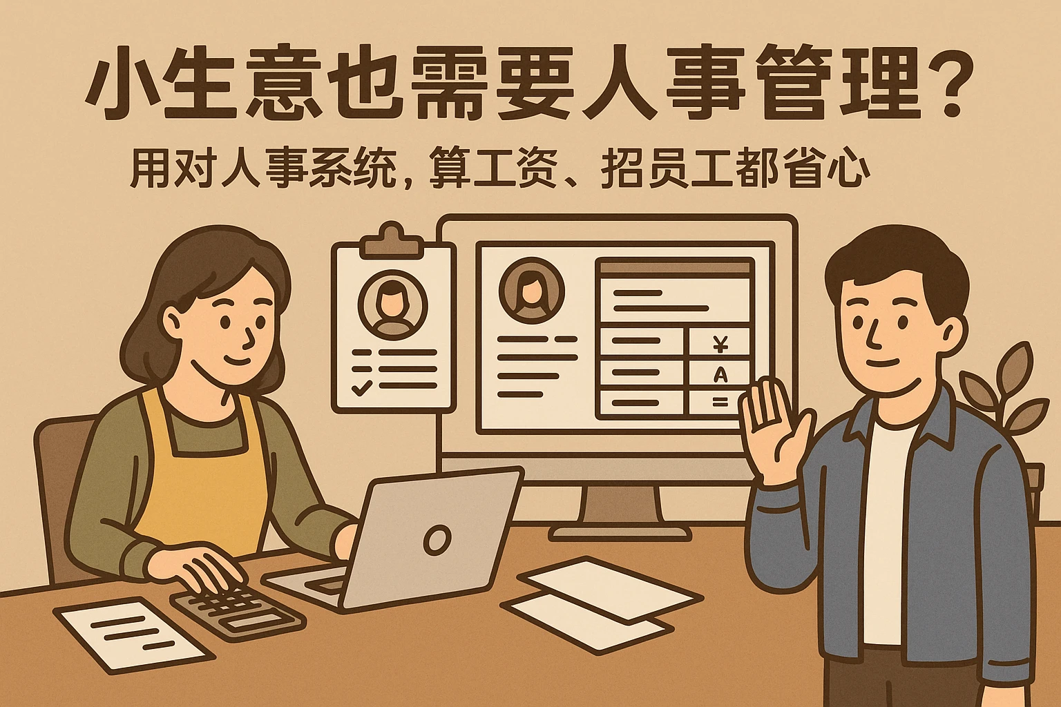 小生意也需要人事管理？用对人事系统，算工资、招员工都省心