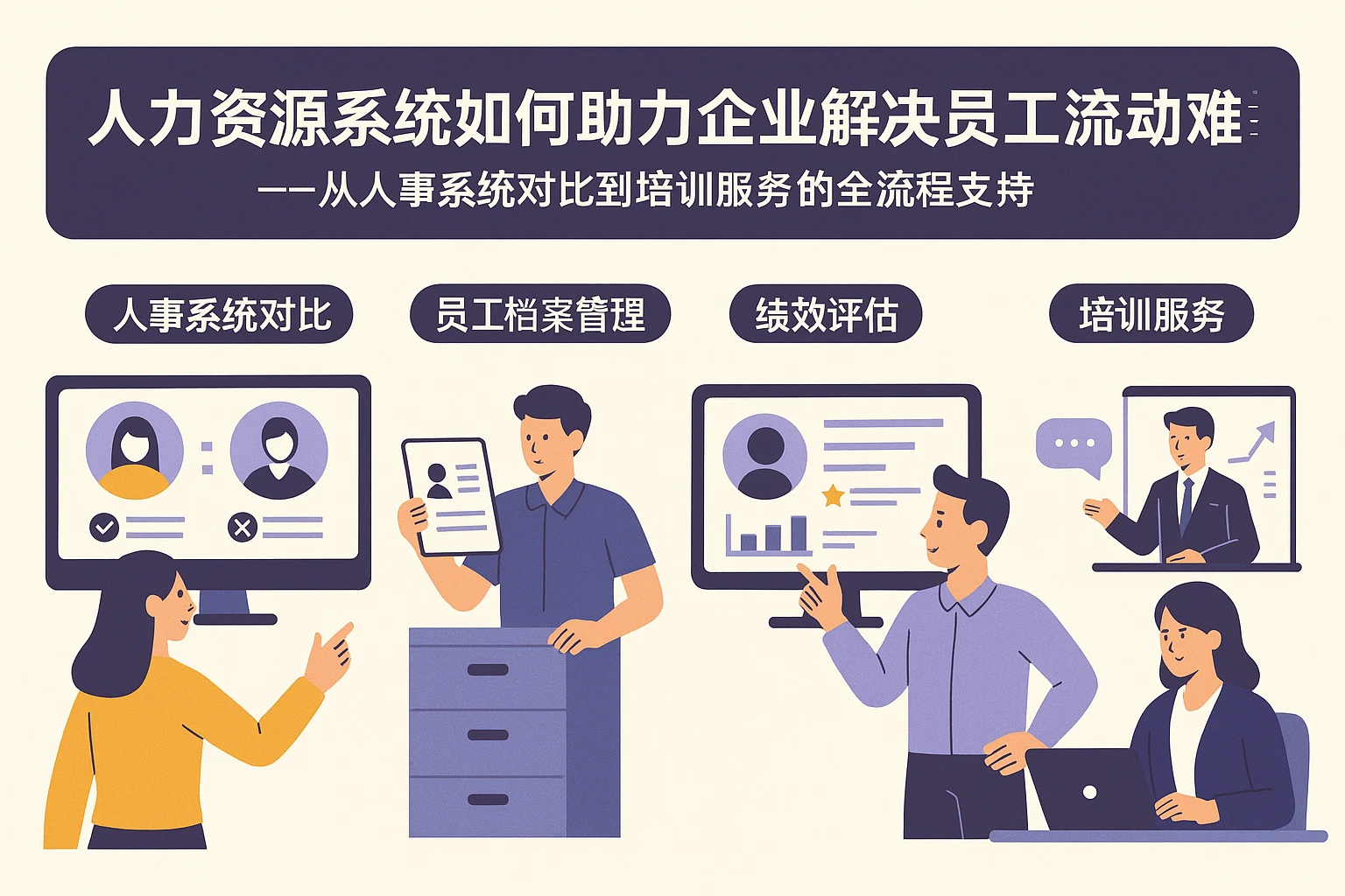 人力资源系统如何助力企业解决员工流动难题——从人事系统对比到培训服务的全流程支持