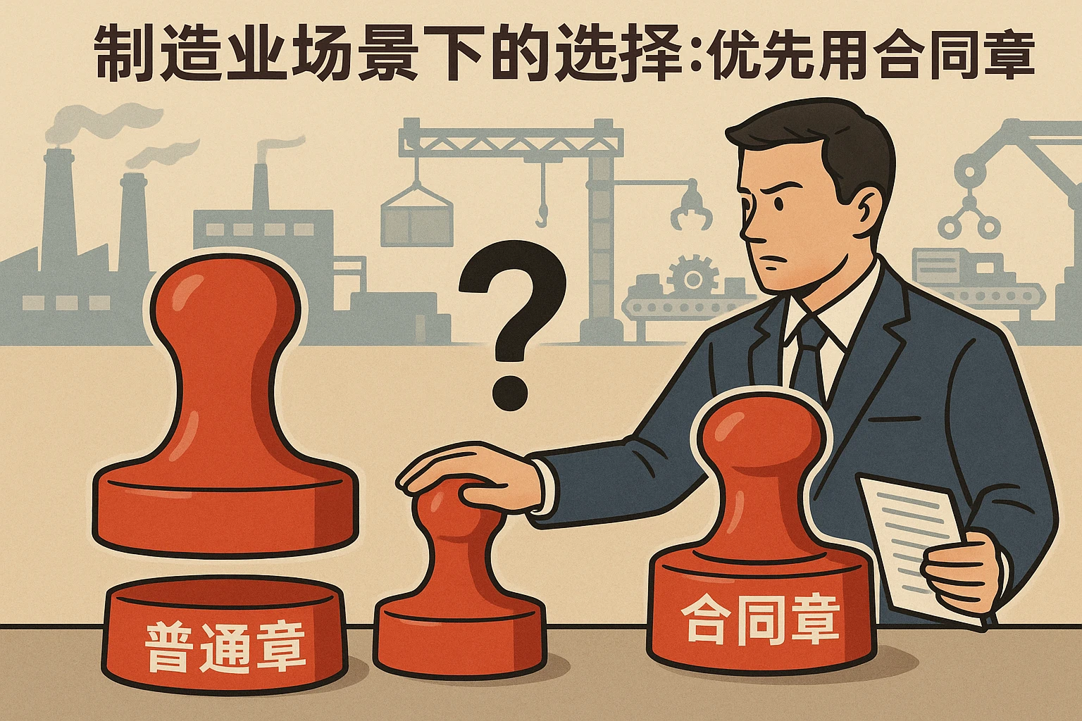 2. 制造业场景下的选择：优先用合同章