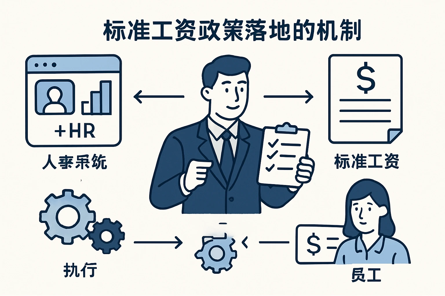 人事系统实现标准工资政策落地的机制