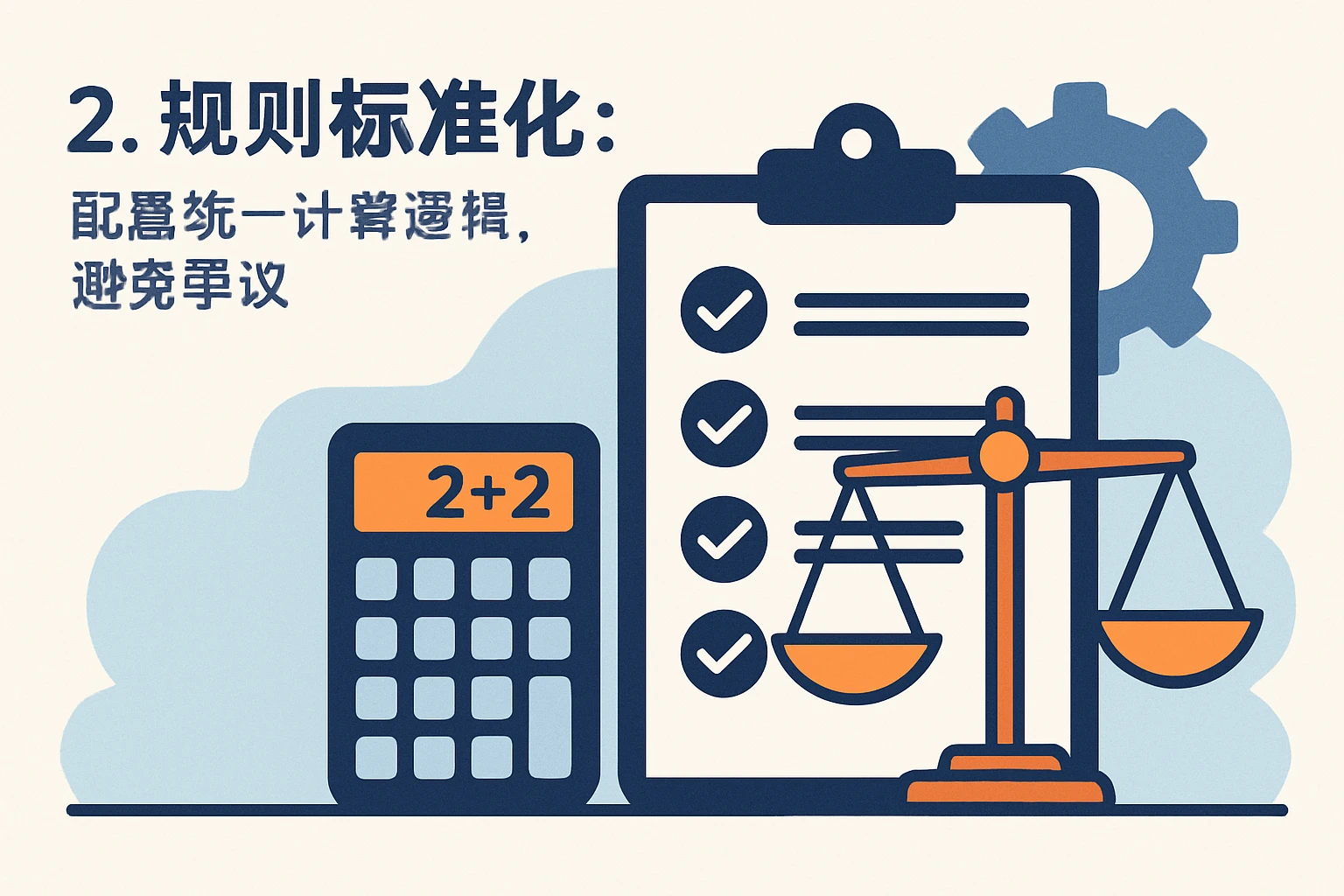 2. 规则标准化：配置统一计算逻辑，避免争议