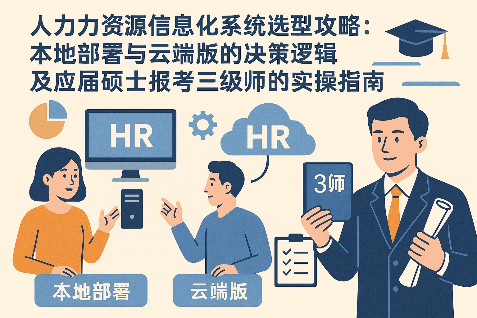 人力资源信息化系统选型攻略：本地部署与云端版的决策逻辑及应届硕士报考三级师的实操指南