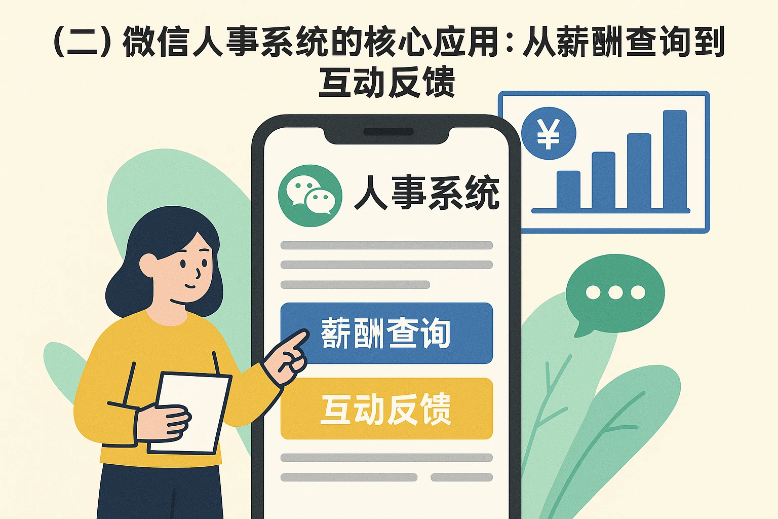 （二）微信人事系统的核心应用：从薪酬查询到互动反馈