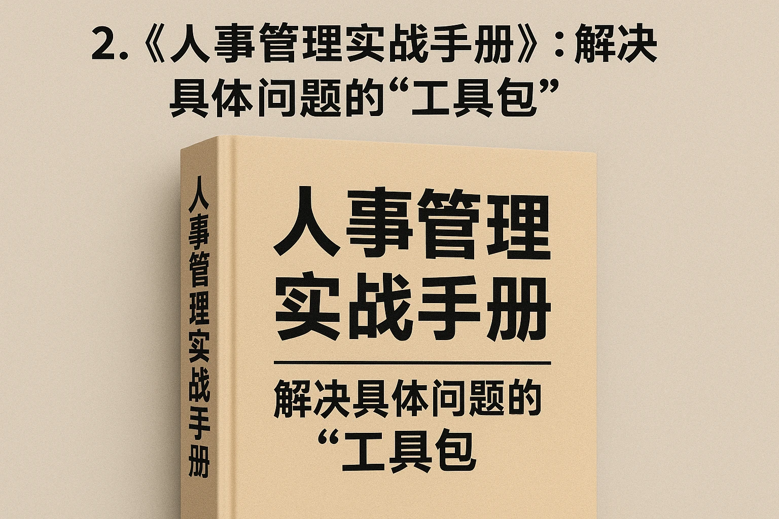 2. 《人事管理实战手册》：解决具体问题的“工具包”