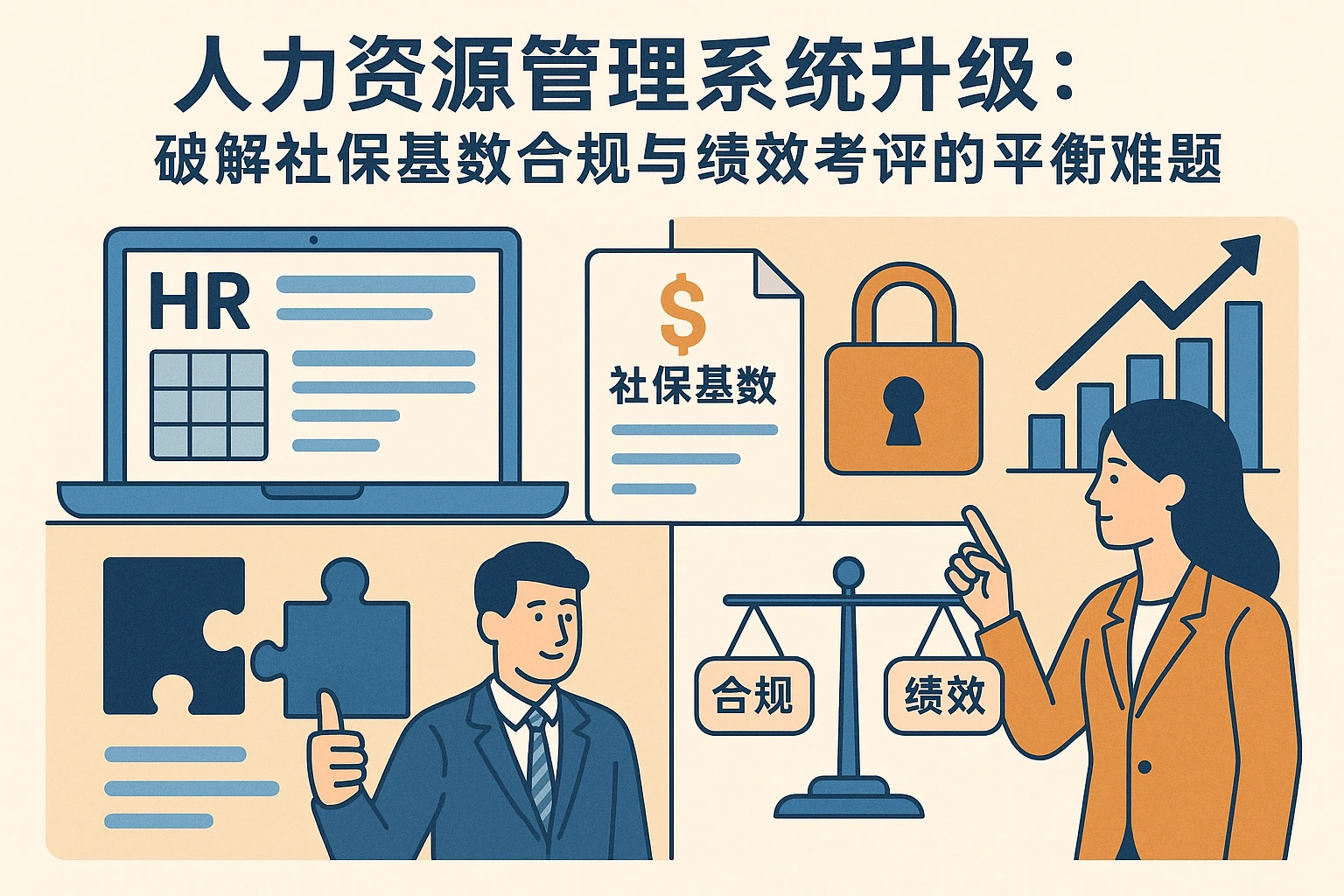 人力资源管理系统升级：破解社保基数合规与绩效考评的平衡难题