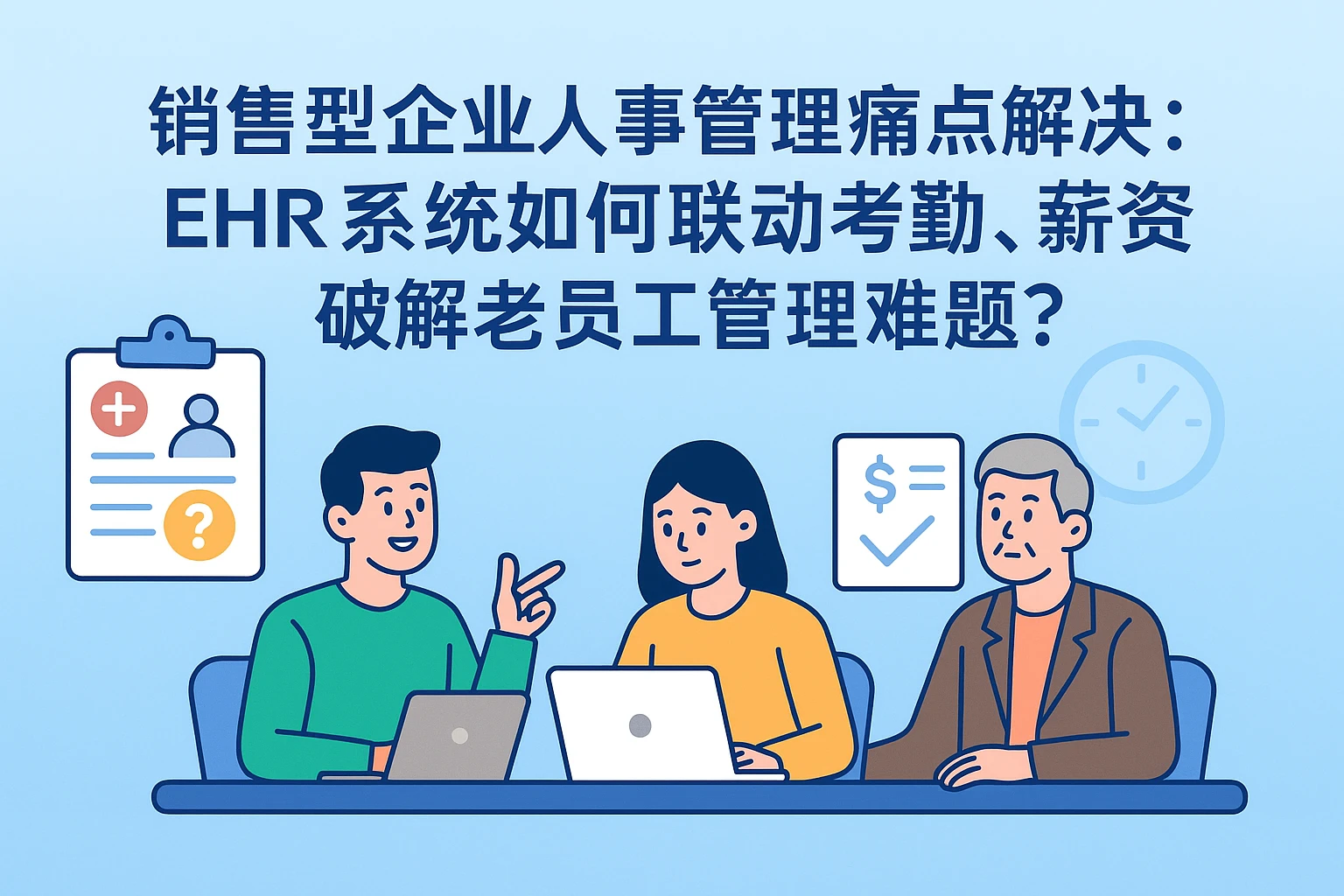 销售型企业人事管理痛点解决：EHR系统如何联动考勤、薪资破解老员工管理难题？