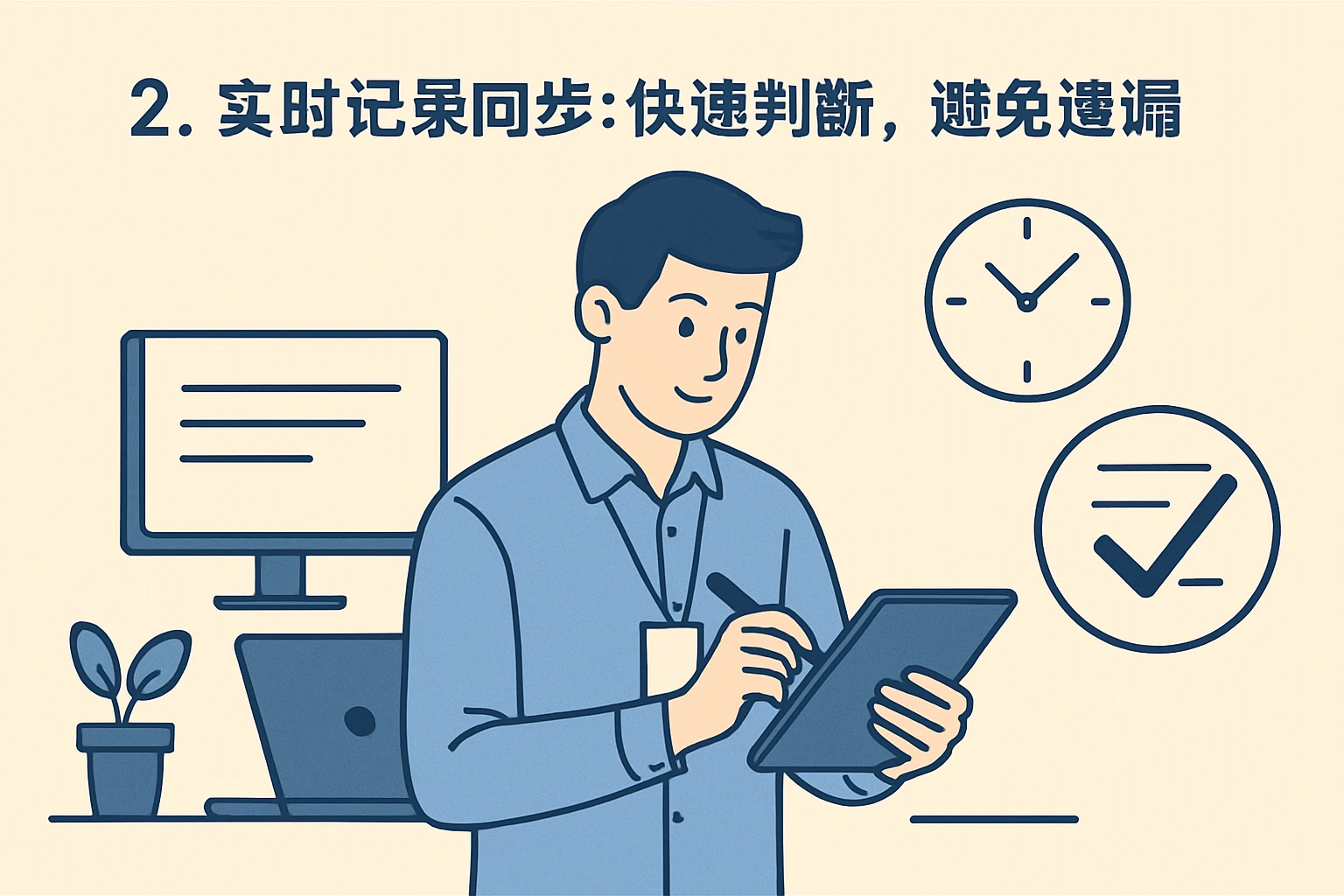 2. 实时记录同步：快速判断，避免遗漏