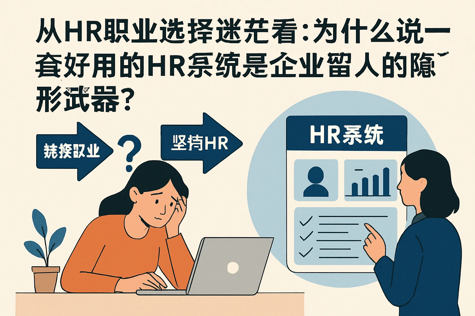 从HR职业选择迷茫看：为什么说一套好用的HR系统是企业留人的隐形武器？