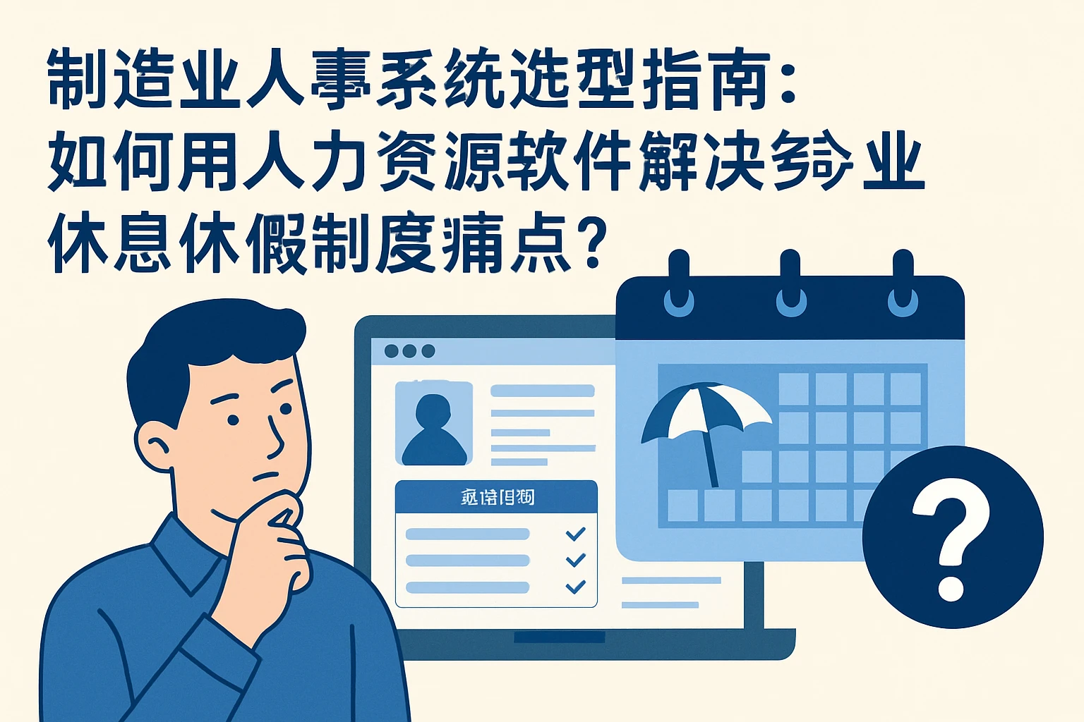 制造业人事系统选型指南：如何用人力资源软件解决乡镇企业休息休假制度痛点？