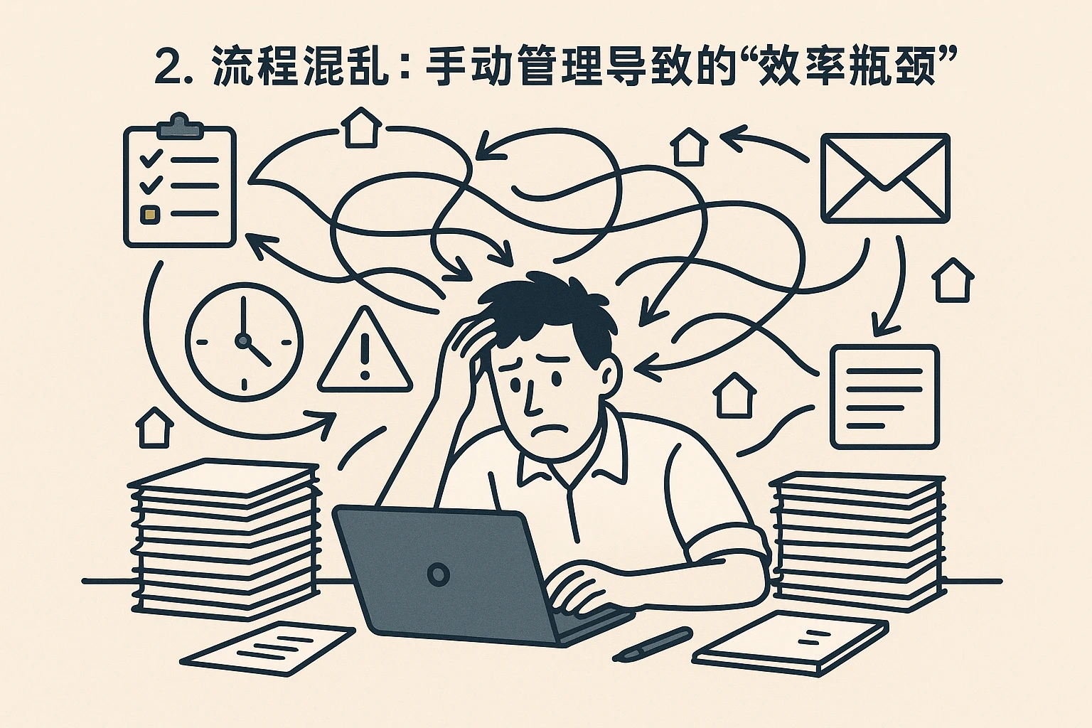 2. 流程混乱：手动管理导致的“效率瓶颈”