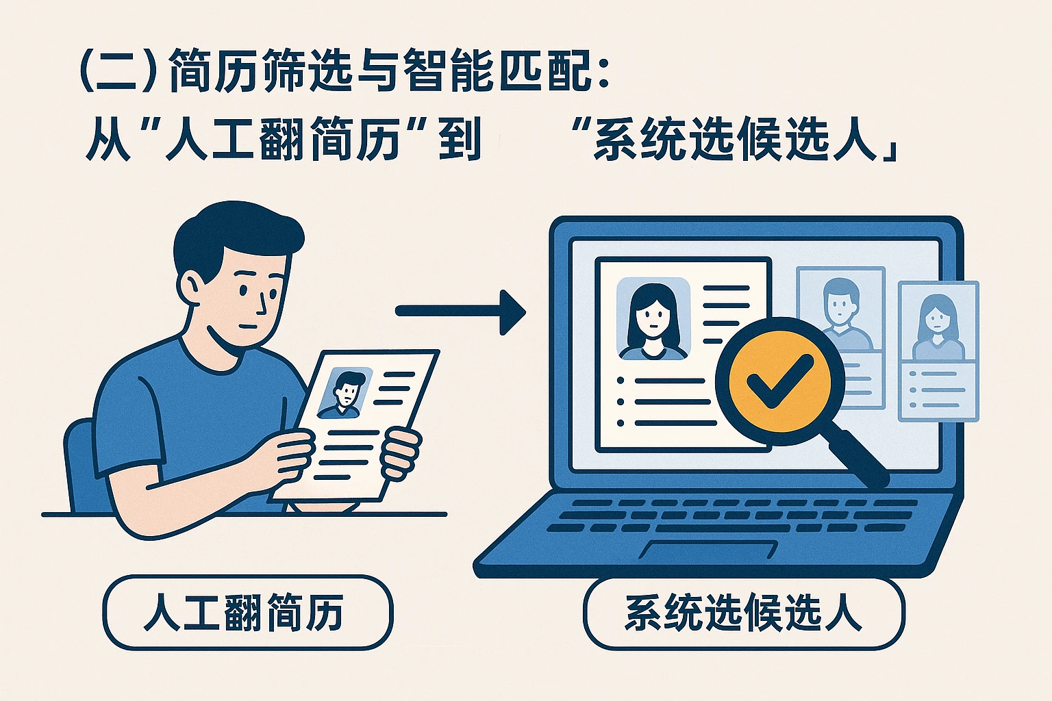 （二）简历筛选与智能匹配：从“人工翻简历”到“系统选候选人”