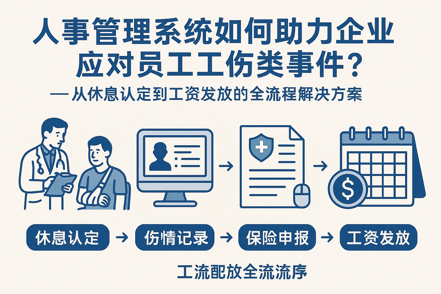 人事管理系统如何助力企业应对员工工伤类事件？——从休息认定到工资发放的全流程解决方案