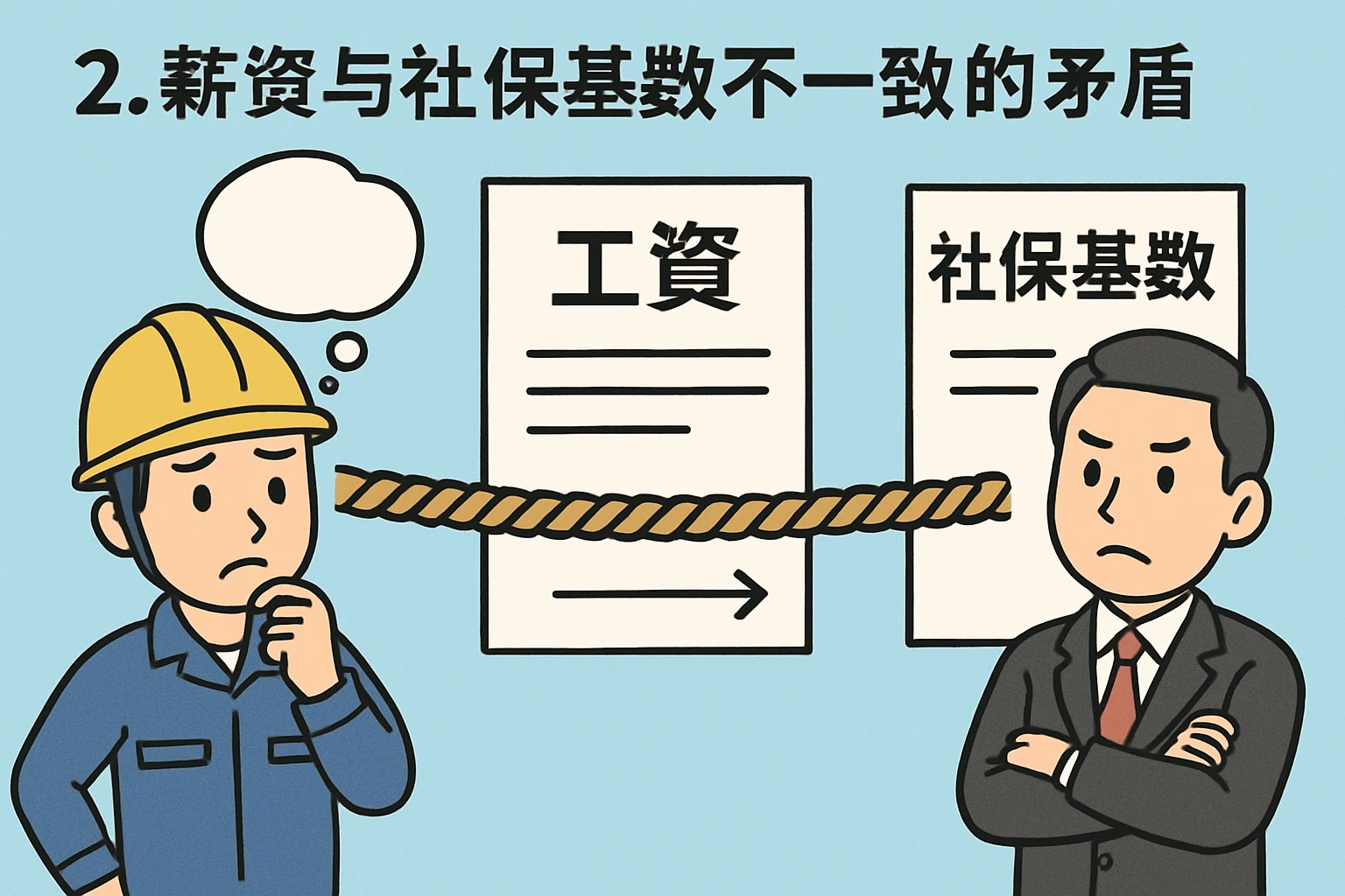 2. 薪资与社保基数不一致的矛盾