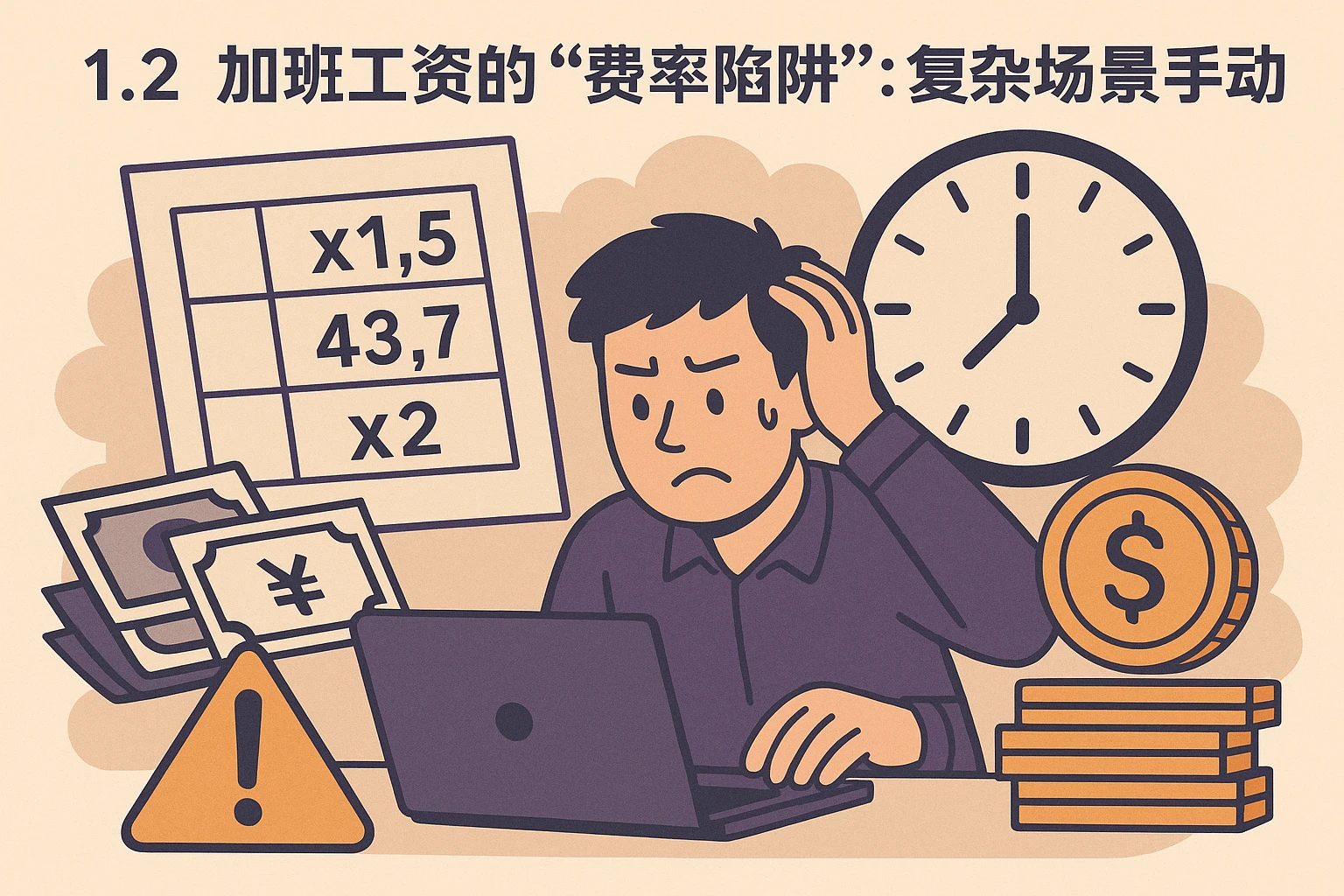 1.2 加班工资的“费率陷阱”：复杂场景的手动误差