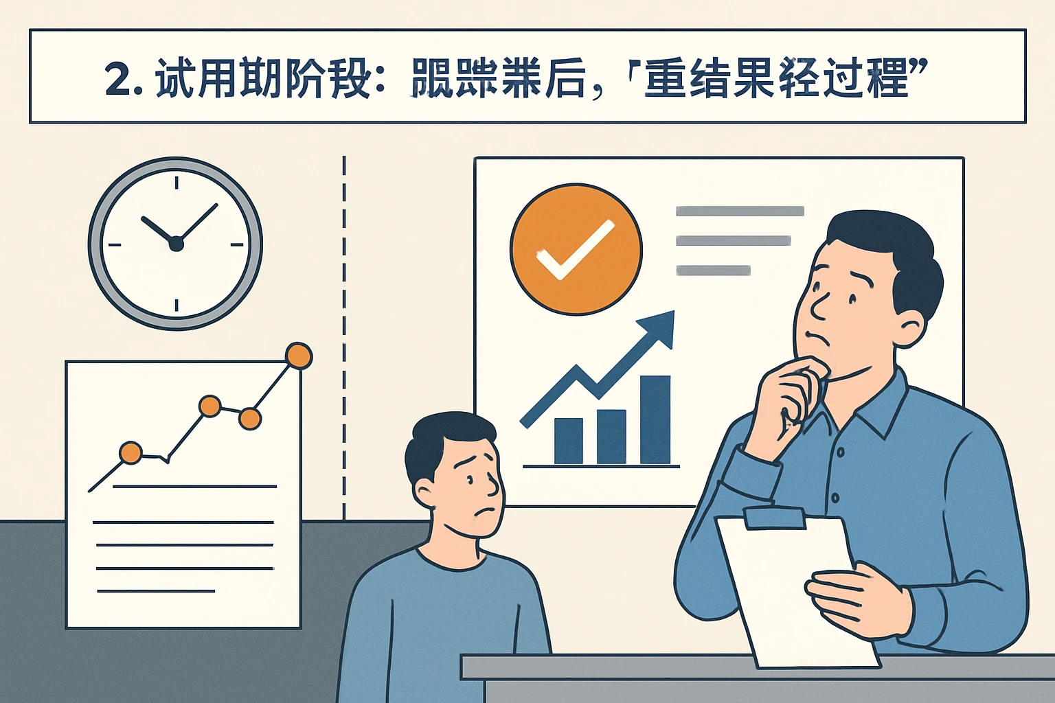 2. 试用期阶段：跟踪滞后，“重结果轻过程”