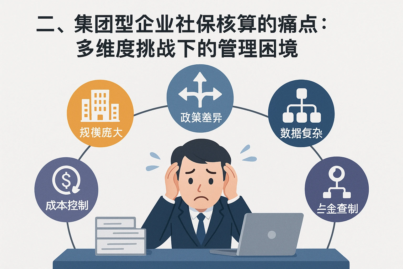 二、集团型企业社保核算的痛点：多维度挑战下的管理困境