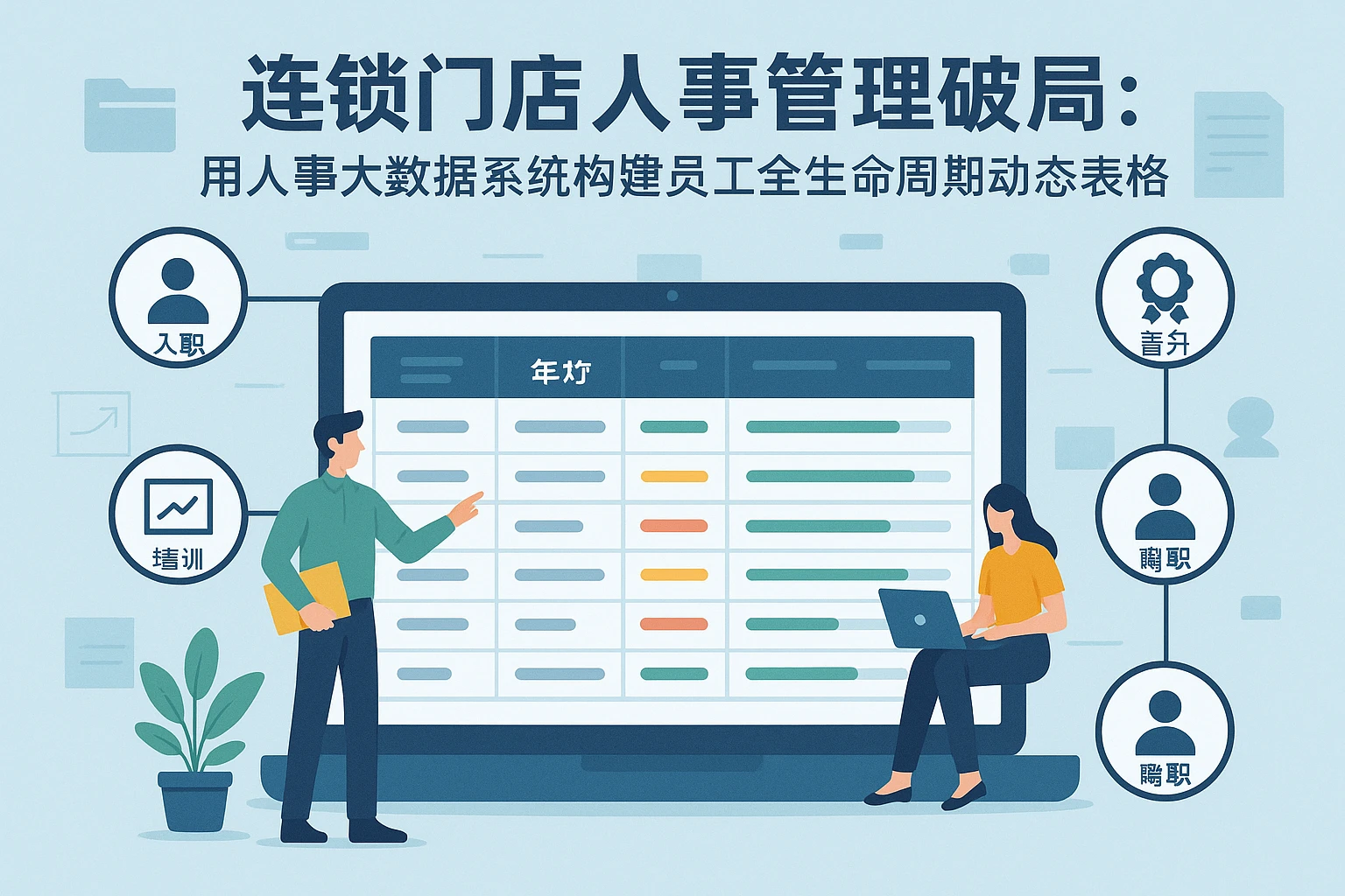 连锁门店人事管理破局：用人事大数据系统构建员工全生命周期动态表格