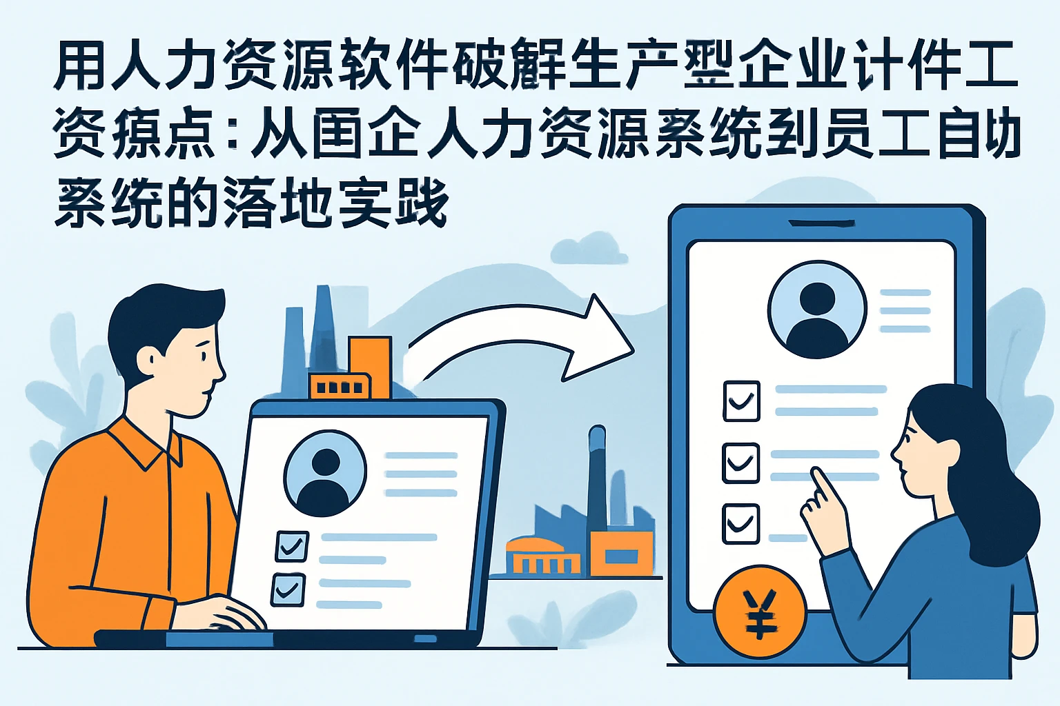 用人力资源软件破解生产型企业计件工资痛点：从国企人力资源系统到员工自助系统的落地实践