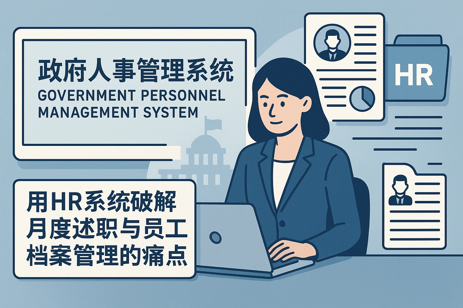政府人事管理系统：用HR系统破解月度述职与员工档案管理的痛点