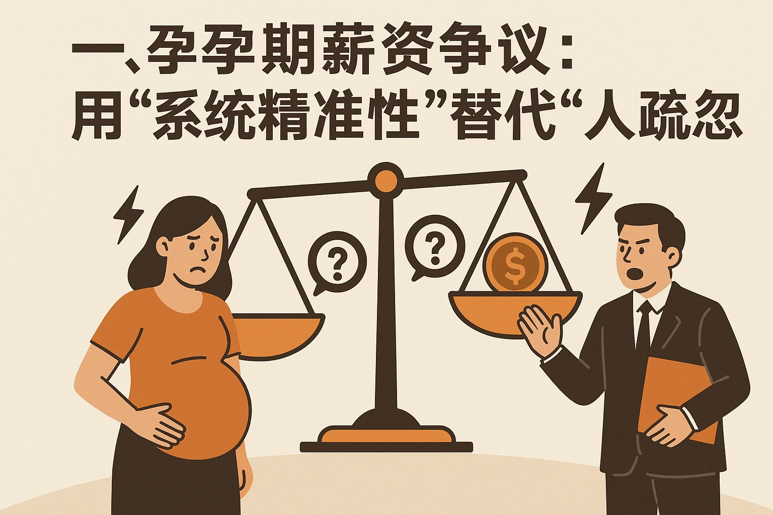 一、孕期薪资争议：用“系统精准性”替代“人为疏忽”