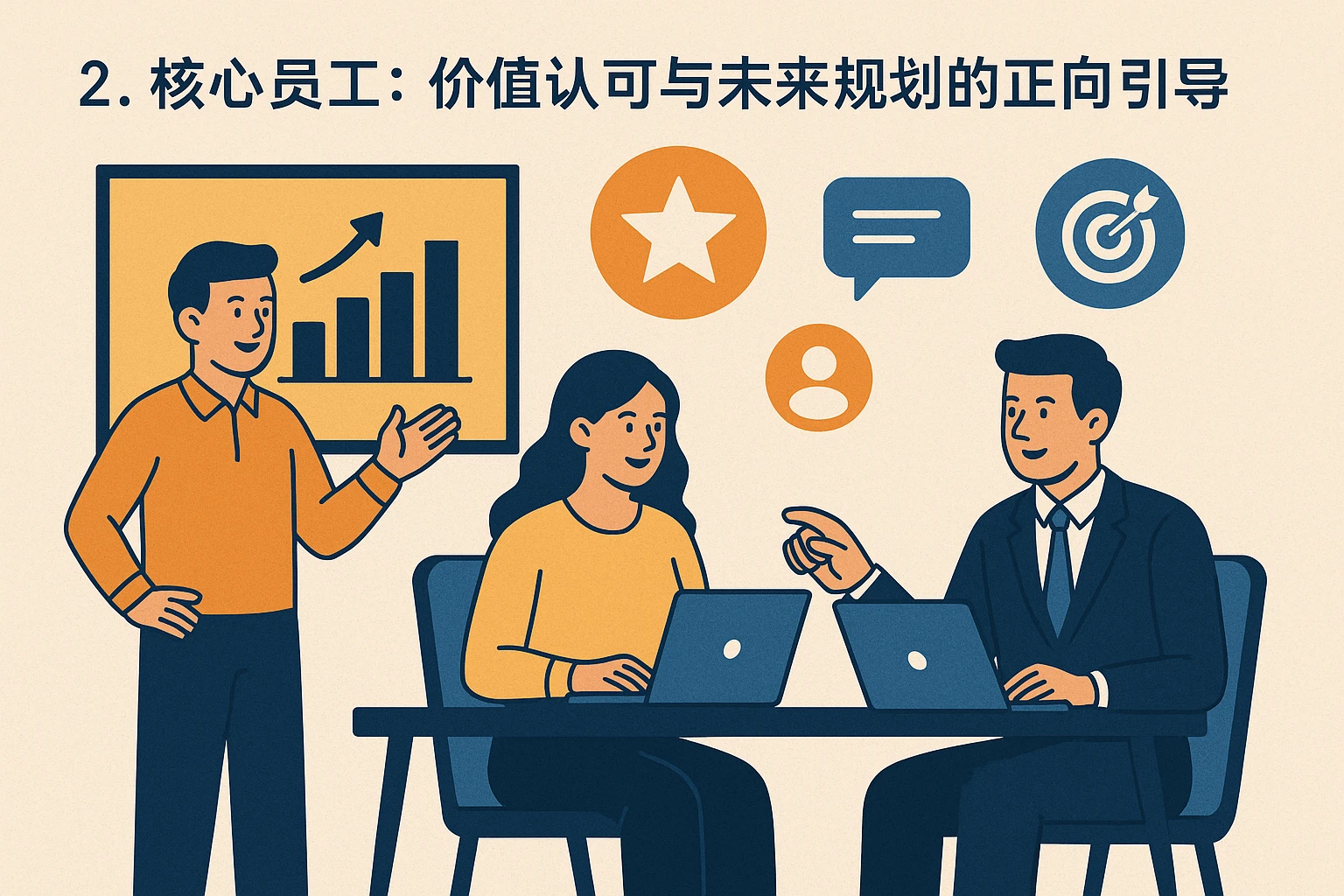 2. 核心员工：价值认可与未来规划的正向引导