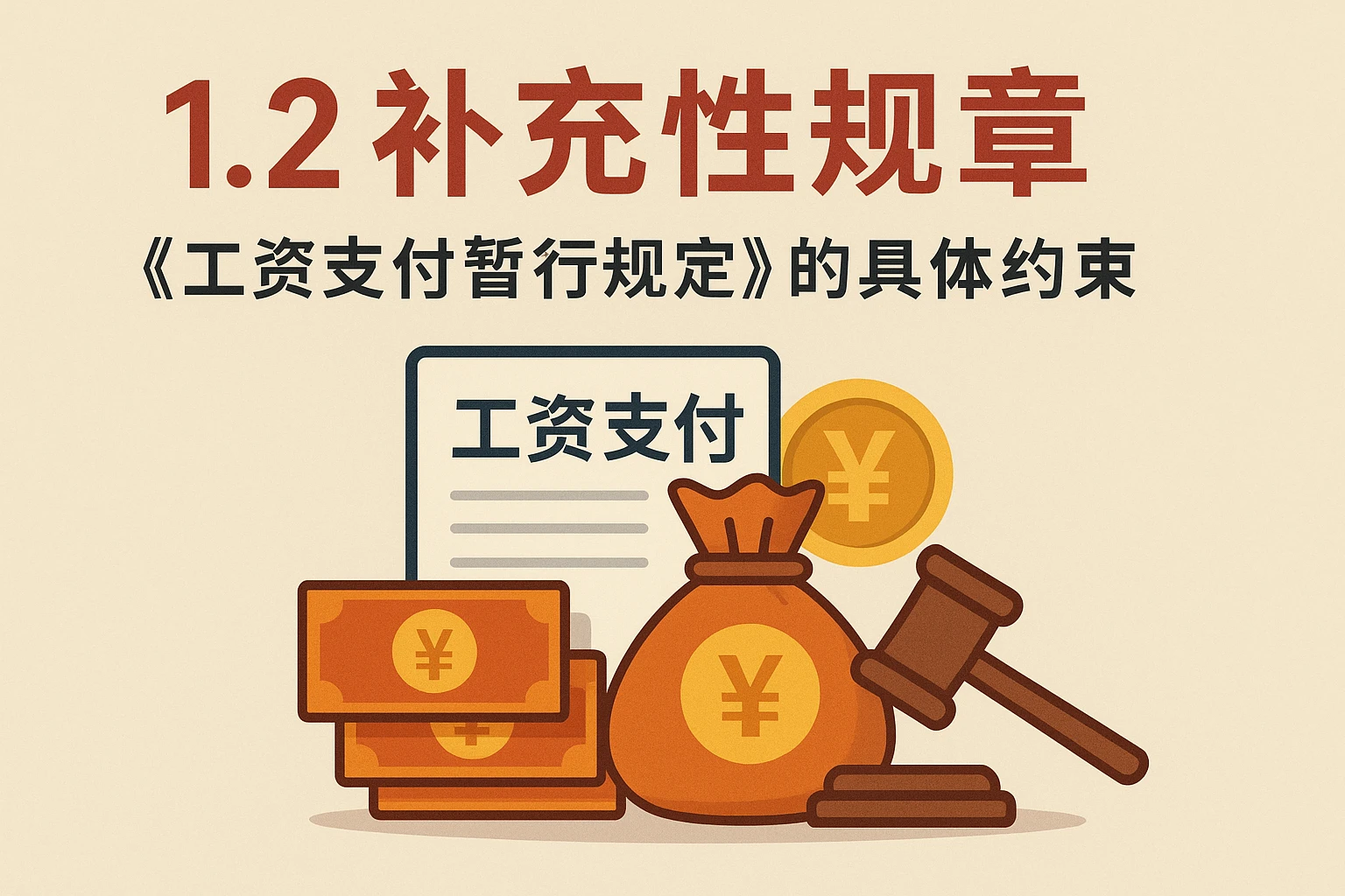 1.2 补充性规章：《工资支付暂行规定》的具体约束