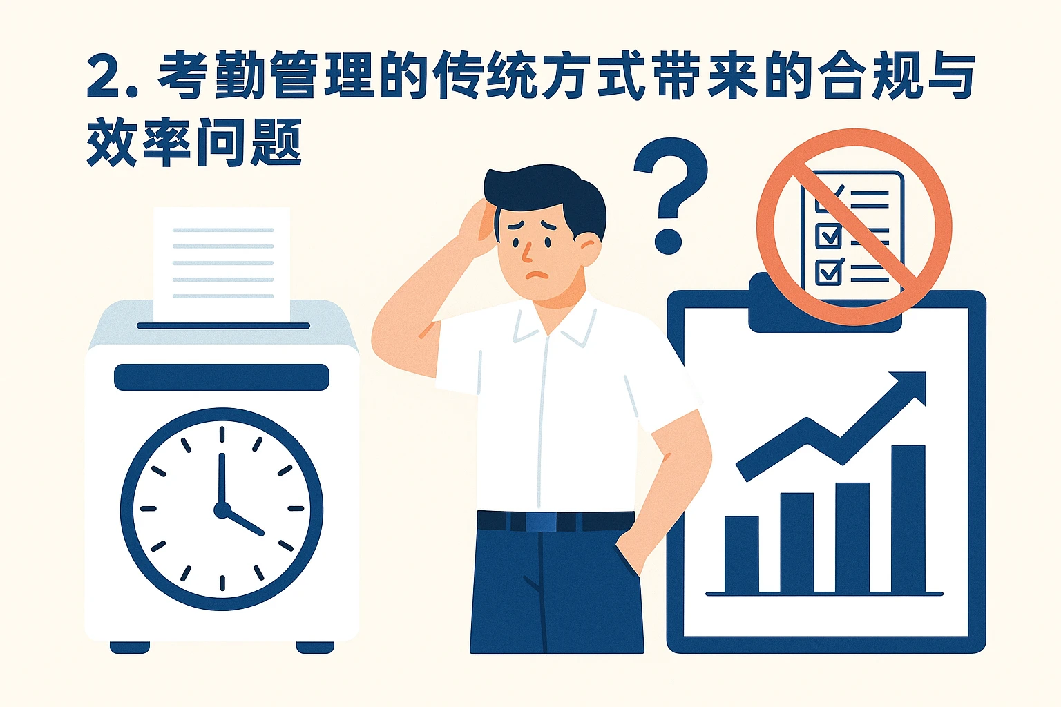 2. 考勤管理的传统方式带来的合规与效率问题