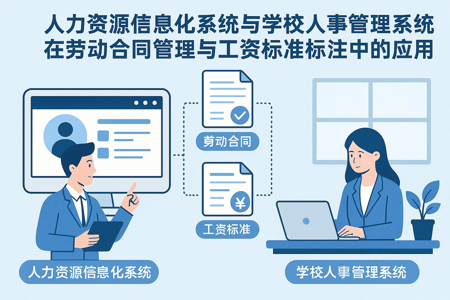 人力资源信息化系统与学校人事管理系统在劳动合同管理与工资标准标注中的应用