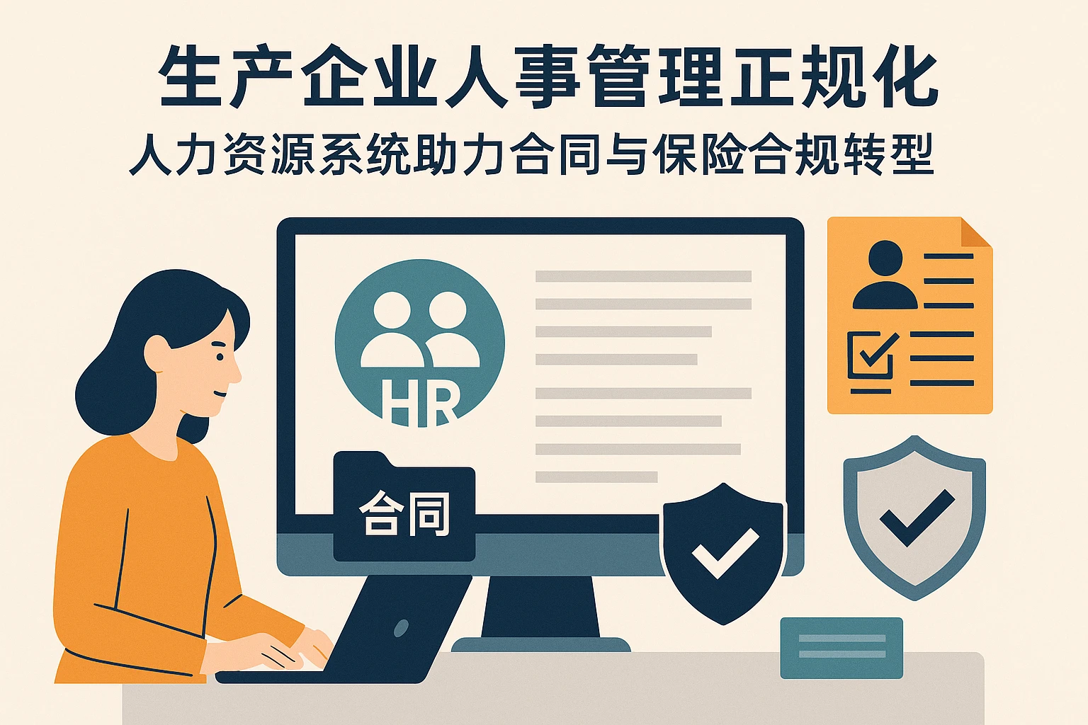 生产企业人事管理正规化：人力资源系统助力合同与保险合规转型