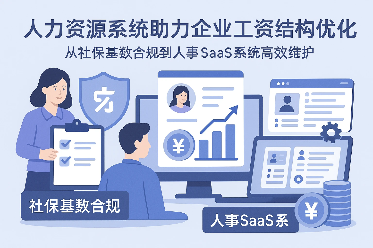 人力资源系统助力企业工资结构优化：从社保基数合规到人事SaaS系统高效维护