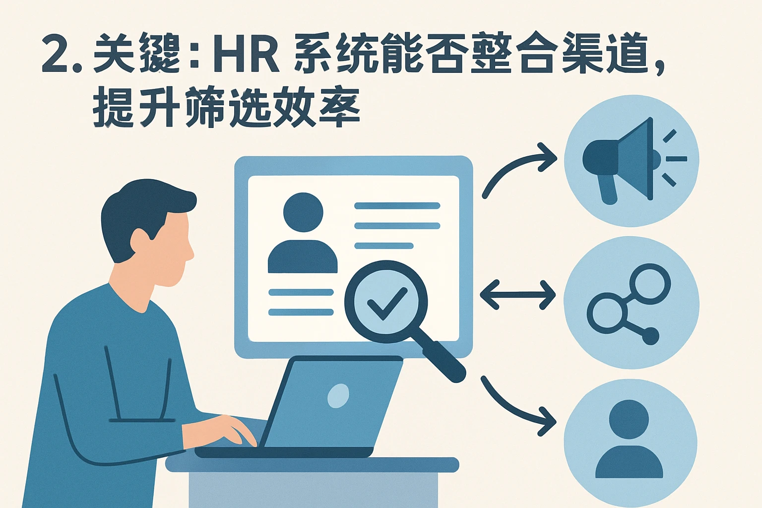 2. 关键：HR系统能否整合渠道，提升筛选效率