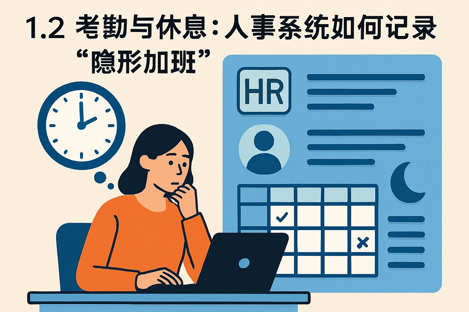 1.2 考勤与休息：人事系统如何记录