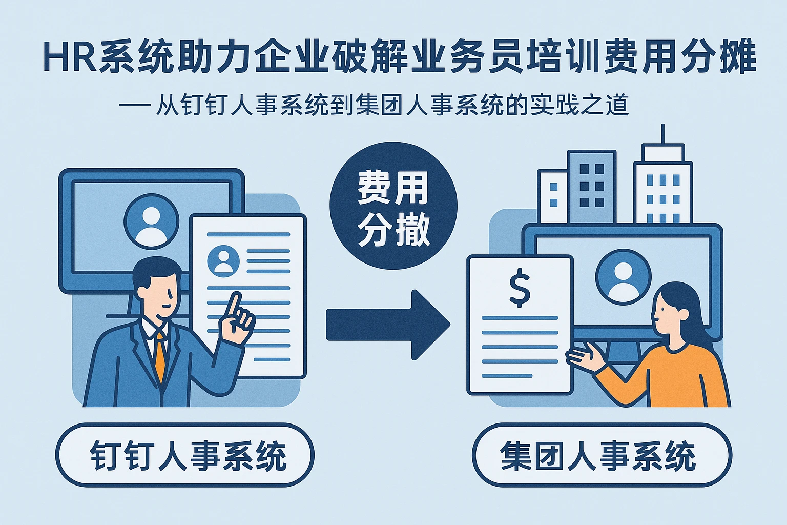 HR系统助力企业破解业务员培训费用分摊难题——从钉钉人事系统到集团人事系统的实践之道