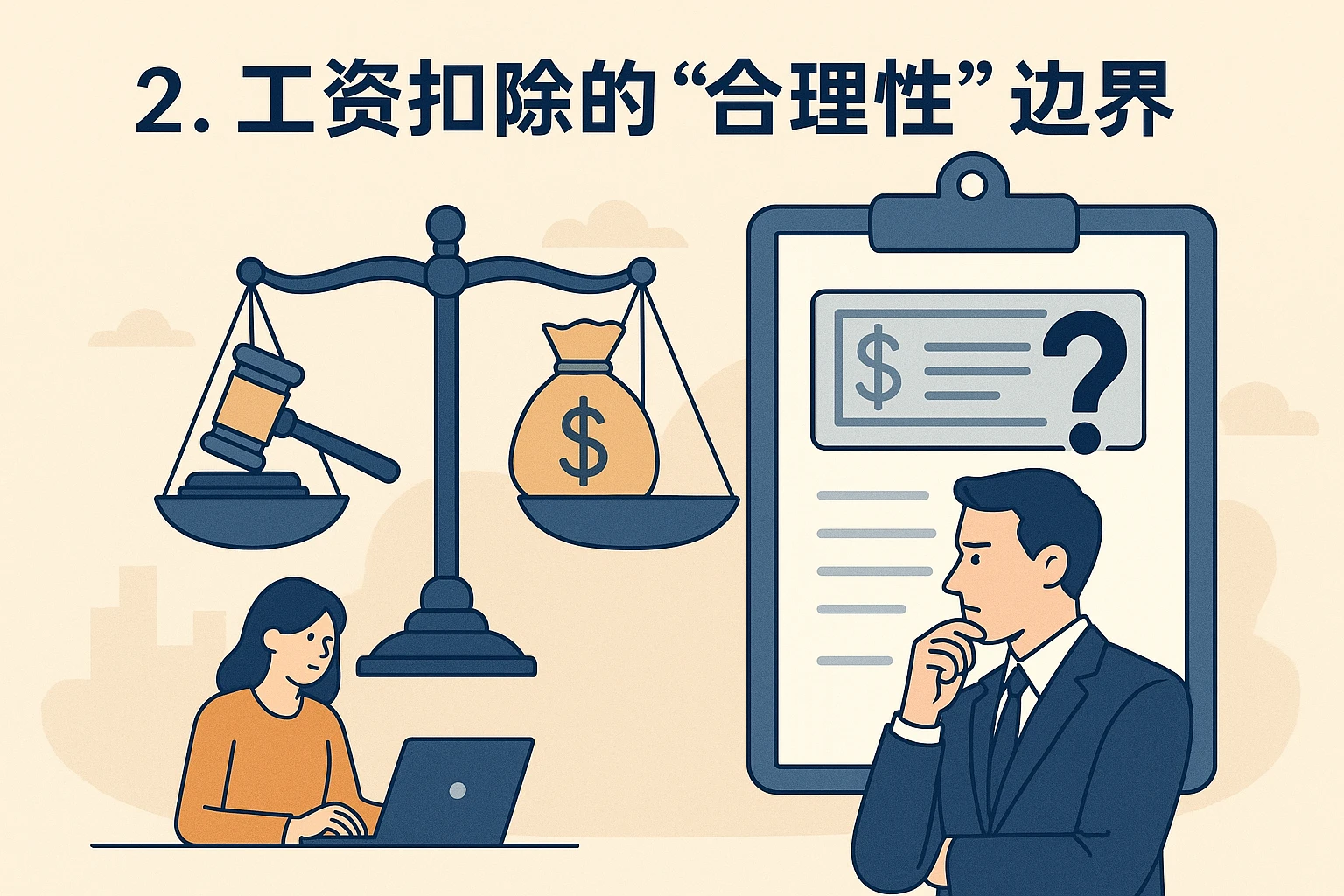 2. 工资扣除的“合理性”边界
