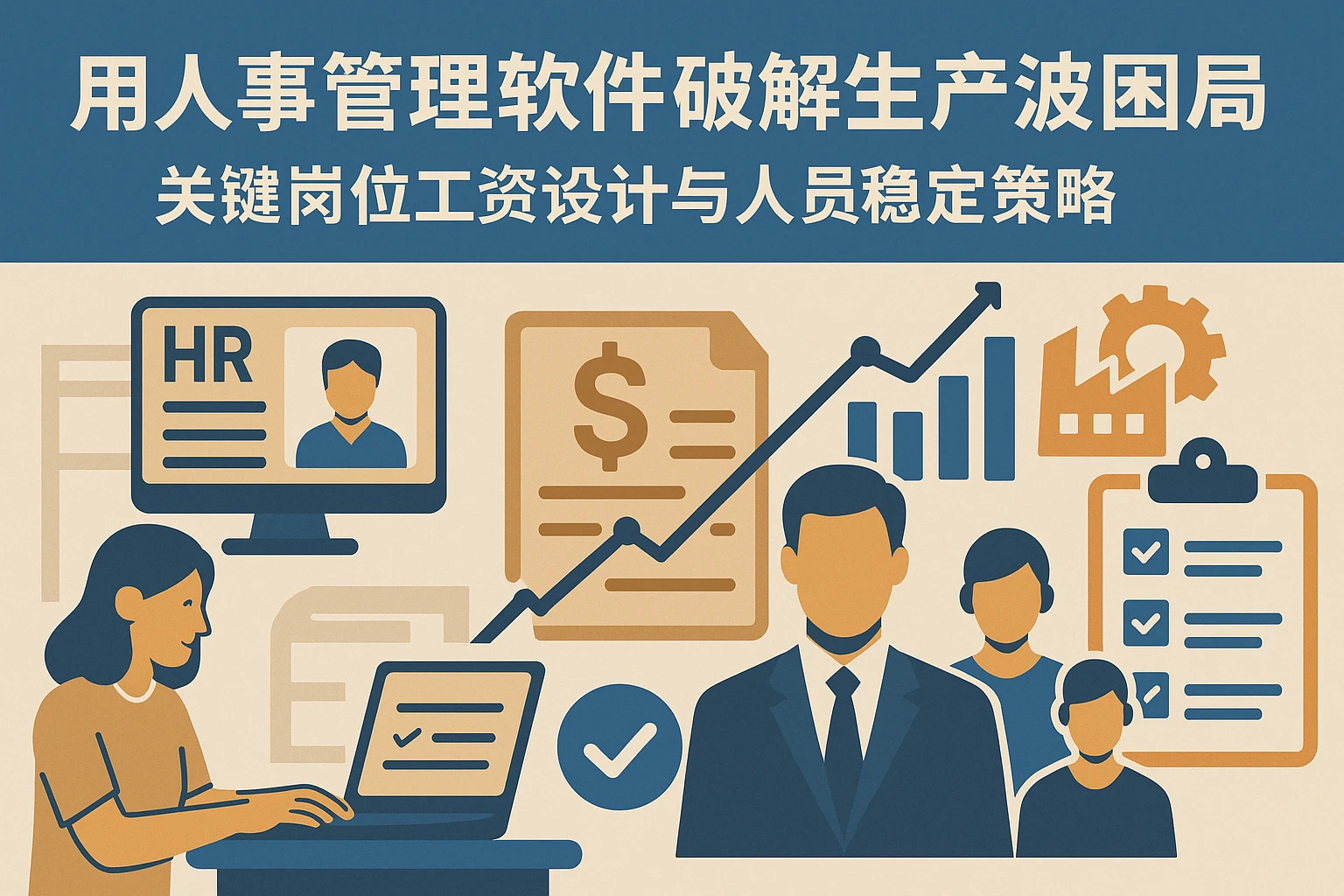 用人事管理软件破解生产波动困局：关键岗位工资设计与人员稳定策略