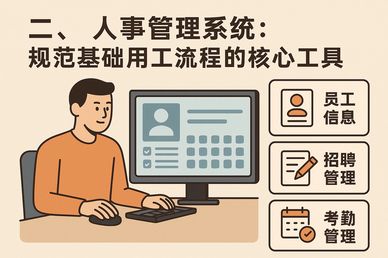二、人事管理系统：规范基础用工流程的核心工具