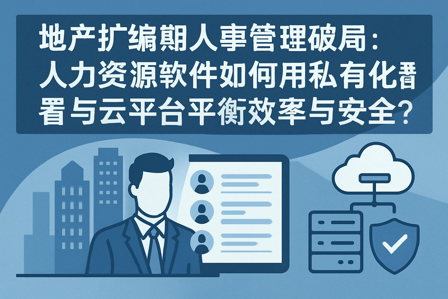 地产扩编期人事管理破局：人力资源软件如何用私有化部署与云平台平衡效率与安全？